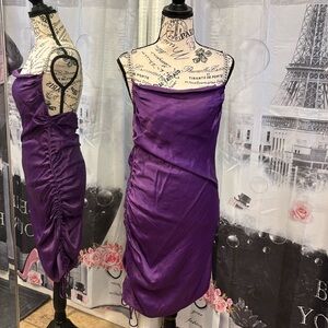 NWT Zara Purple Satin Dress